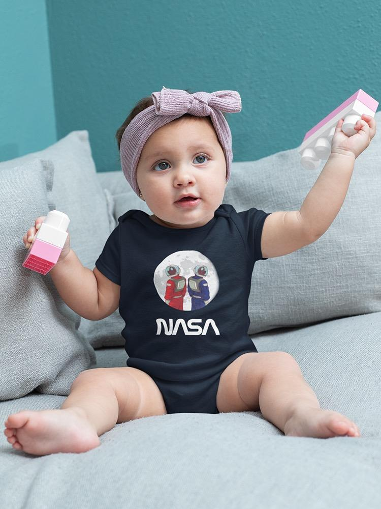 Nasa Astronaut Duo Over Moon Bodysuit -NASA Designs, Goodies N Stuff