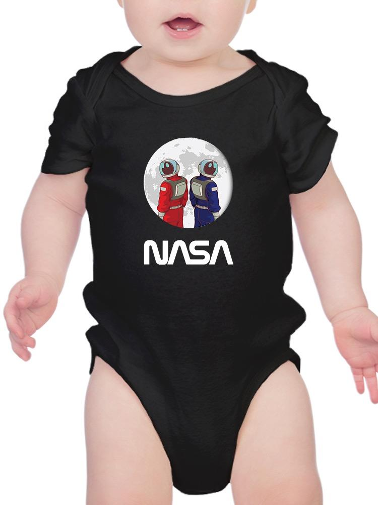 Nasa Astronaut Duo Over Moon Bodysuit -NASA Designs, Goodies N Stuff