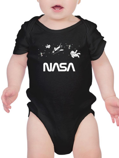 Nasa Floating Objects Banner Bodysuit -NASA Designs, Goodies N Stuff