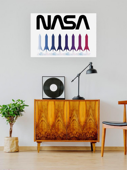 Shop the Nasa Rocket Silhouettes Wrapped Canvas -NASA Designs | Space-inspired Artwork, Goodies N Stuff