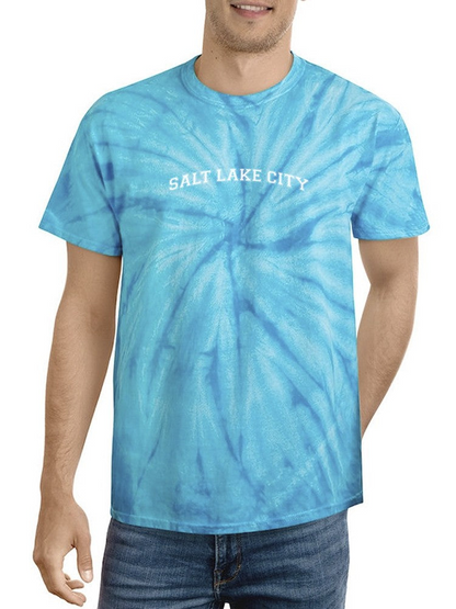 Salt Lake City. Tie Dye Tee -SmartPrintsInk Designs, Goodies N Stuff