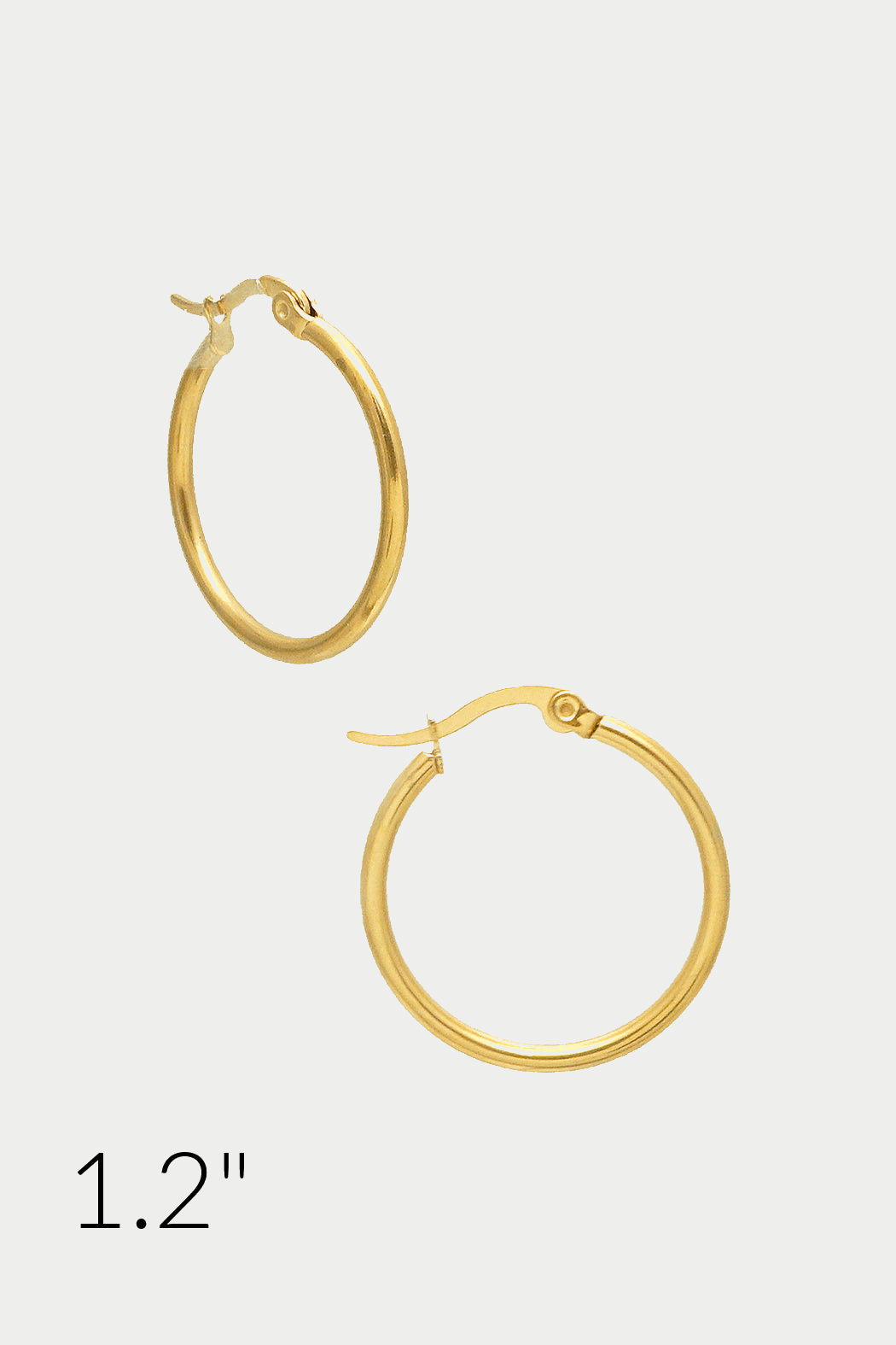 1.2" Bold Hoop Earrings