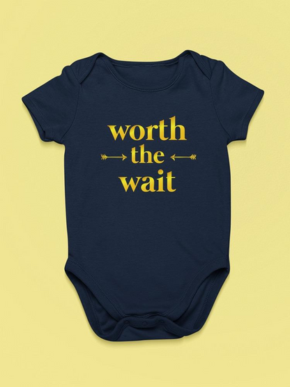 Worth The Wait Quote Bodysuit Baby's -SmartPrintsInk Designs, Goodies N Stuff
