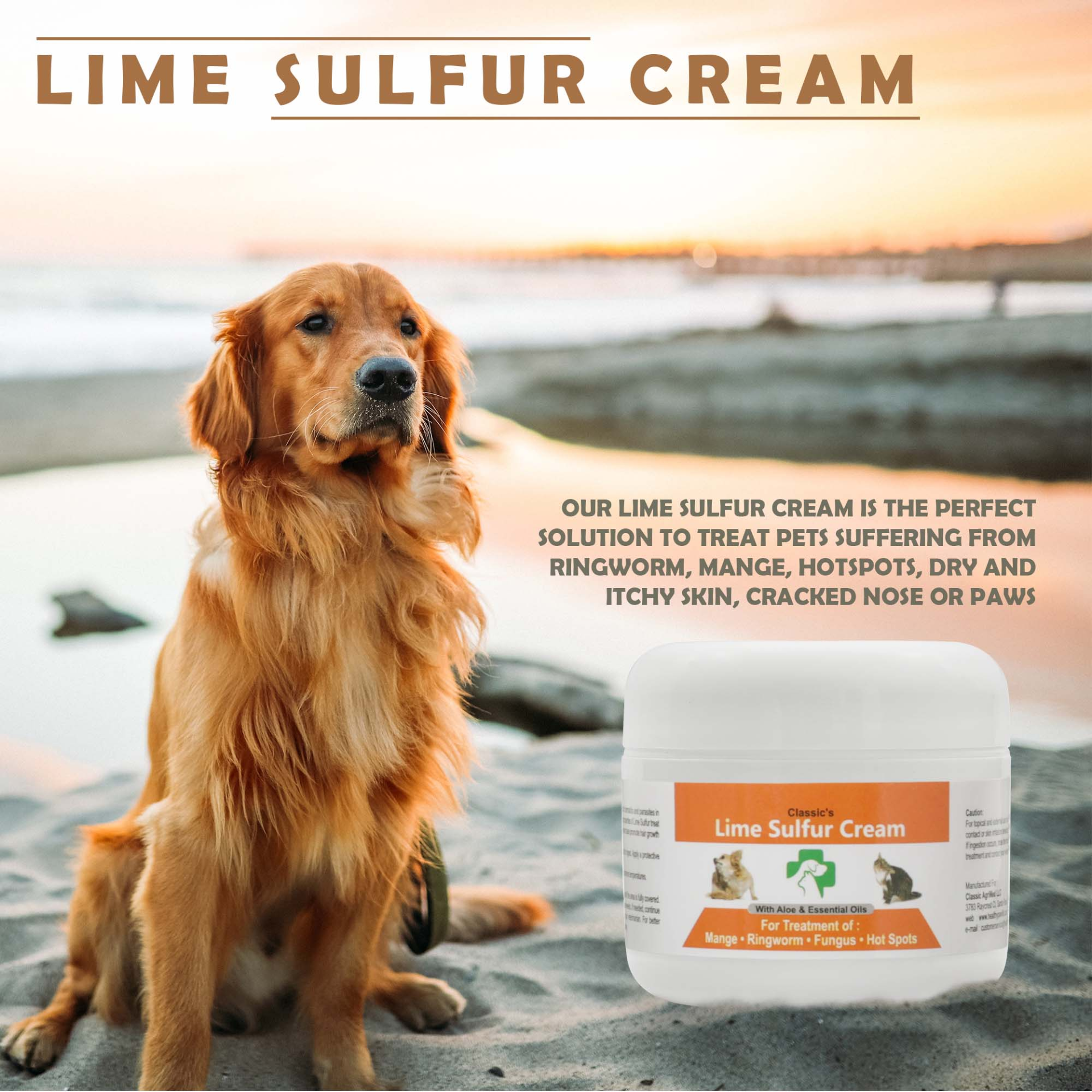 Lime Sulfur Pet Skin Cream and Spray, Goodies N Stuff