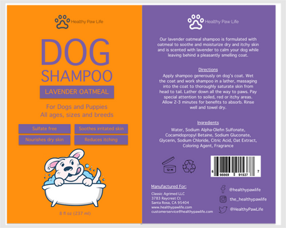 Oatmeal Lavender Pet Shampoo, Goodies N Stuff