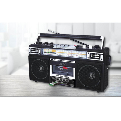 Supersonic 4 Band Bluetooth Radio & Cassette Player + Cassette To Mp3 Converter, Goodies N Stuff