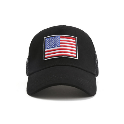 American Flag Trucker Hat with Adjustable Strap, Goodies N Stuff