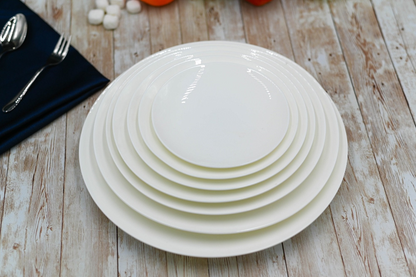 White Dessert Plate 8" inch | 20 Cm - Elegant and Durable Porcelain Tableware, Goodies N Stuff