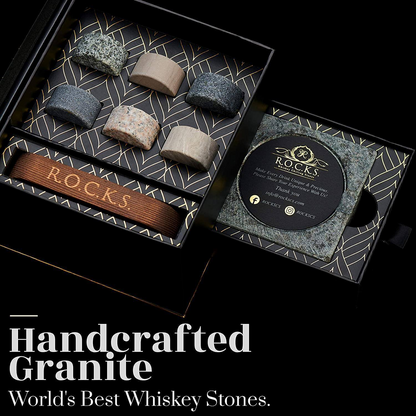 Whiskey Stones Gift Set with Cigar Cutter & Cigar Ashtray, Goodies N Stuff
