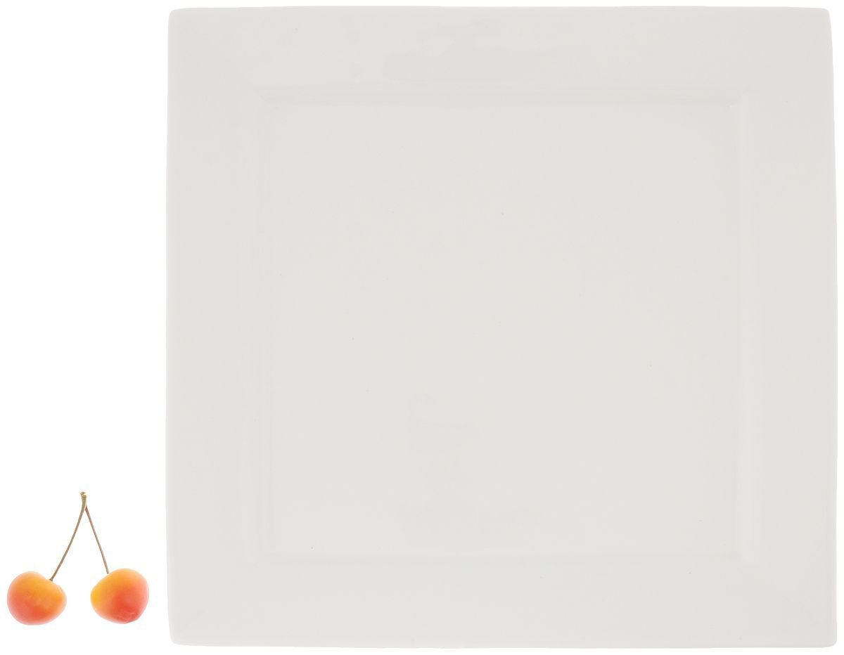 White Dinner Plate 10" inch X 10" inch | 25 X 25 Cm - Elegant Porcelain Tableware, Goodies N Stuff