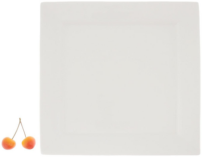 White Dinner Plate 10" inch X 10" inch | 25 X 25 Cm - Elegant Porcelain Tableware, Goodies N Stuff