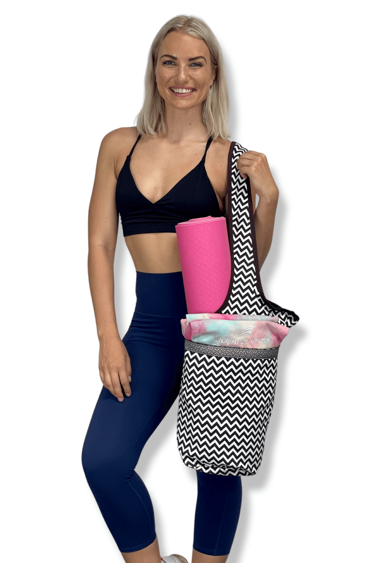 Yoga Mat Carrying Tote Bag with Large Pockets, Goodies N Stuff