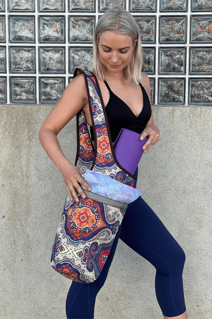 Yoga Mat Carrying Tote Bag with Large Pockets, Goodies N Stuff