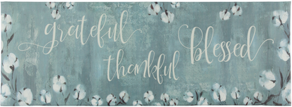 Grateful Thankful Bless Anti-Fatigue Memory Foam Kitchen Mat, Goodies N Stuff