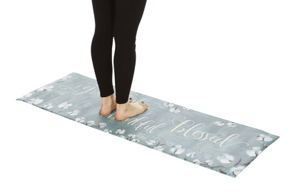 Grateful Thankful Bless Anti-Fatigue Memory Foam Kitchen Mat, Goodies N Stuff