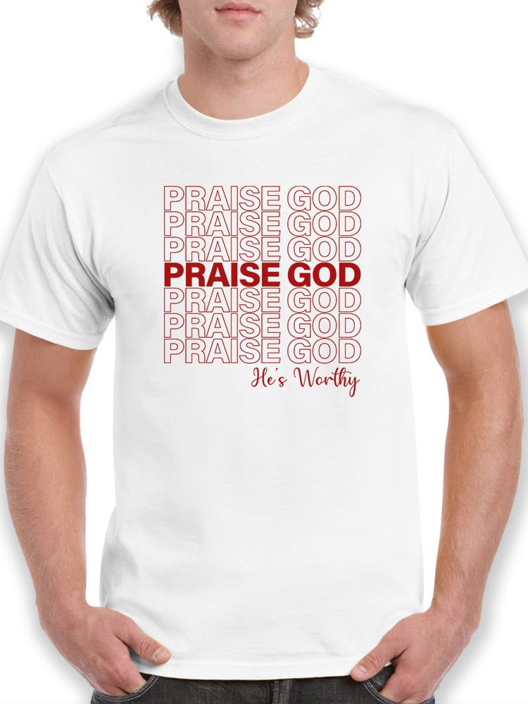 Plastic Bag Praise God Design Men's T-Shirt, Goodies N Stuff