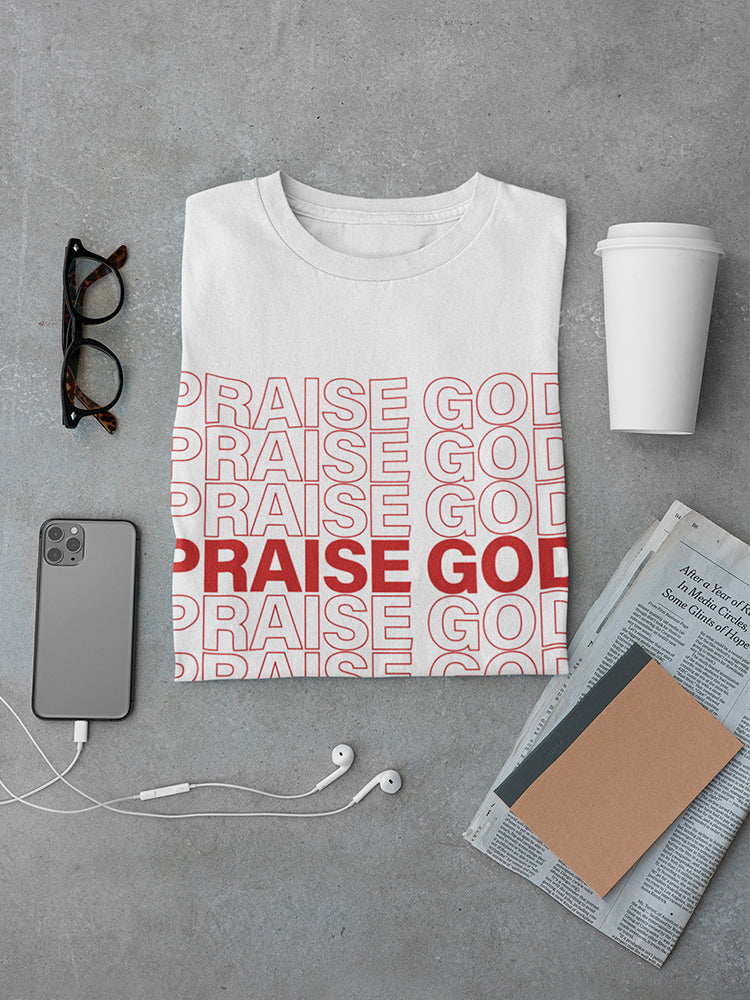 Plastic Bag Praise God Design Men's T-Shirt, Goodies N Stuff