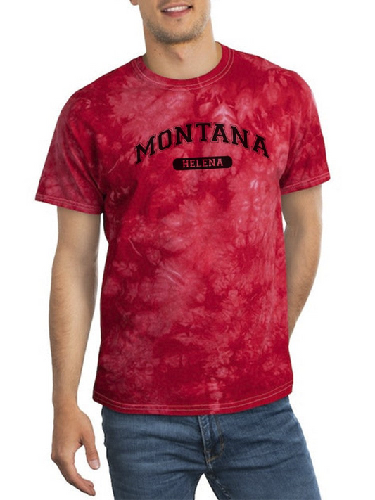 Montana Helena Tie Dye Tee -SmartPrintsInk Designs, Goodies N Stuff