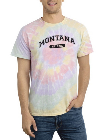 Montana Helena Tie Dye Tee -SmartPrintsInk Designs, Goodies N Stuff