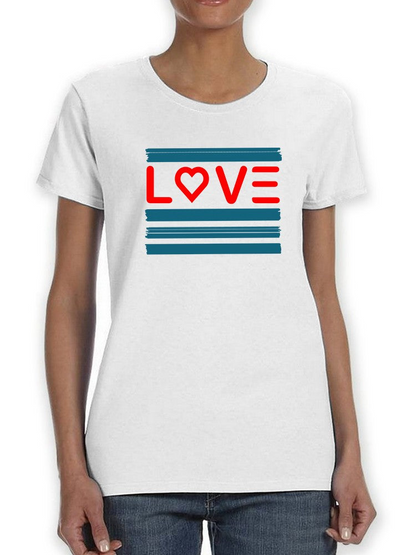 Love  And Stripes Women's T-shirt, Goodies N Stuff