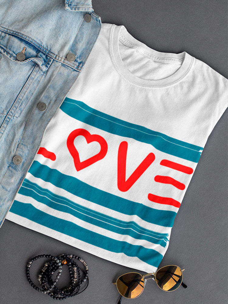 Love  And Stripes Women's T-shirt, Goodies N Stuff