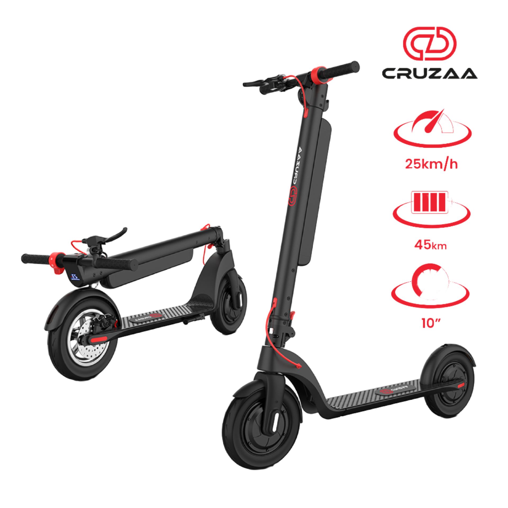 Cruzaa Commuta E-Scooter - 45km Range, 25km/h Top Speed, Ships from UK, Electric Bike, Uncategorized, Goodies N Stuff