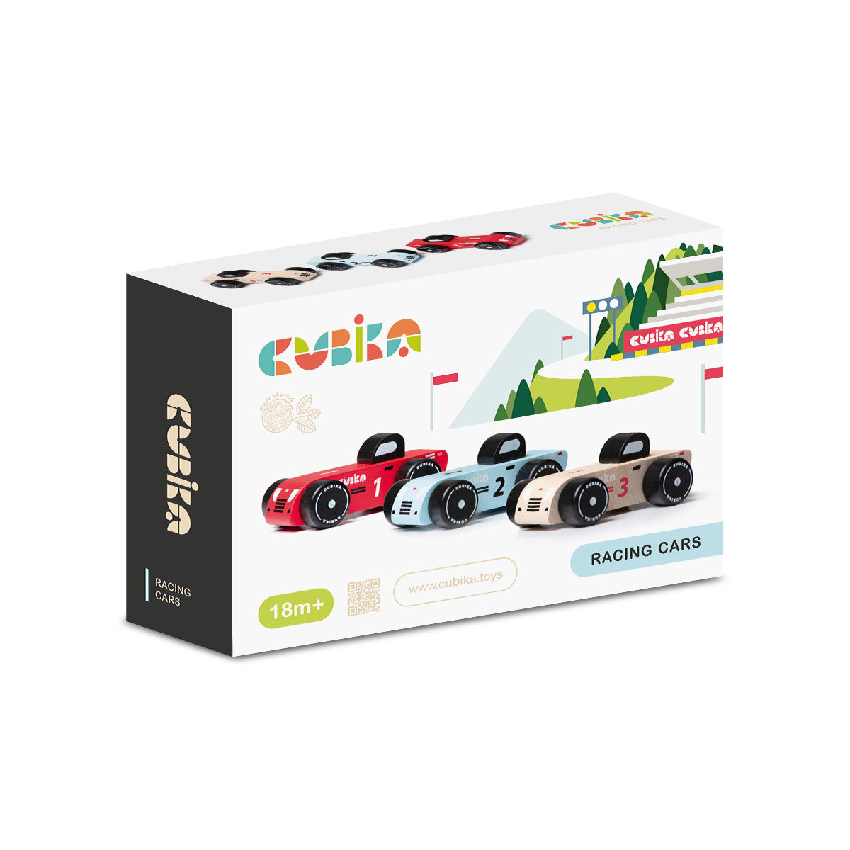 Wise Elk/Cubika Wooden Toy - Vehicle Set Racing Cars, Goodies N Stuff