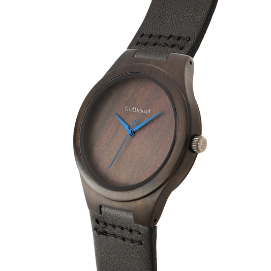 TruWood Azure - Original Black Sandalwood Watch, Goodies N Stuff