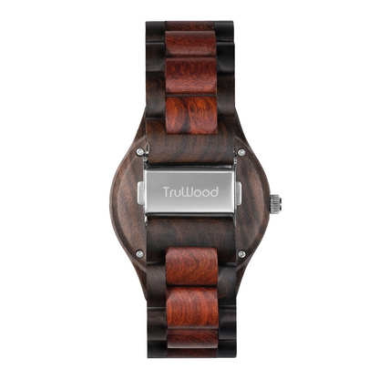 Cardinal Wooden Watch | Black and Red Sandalwood | TruWood, Goodies N Stuff