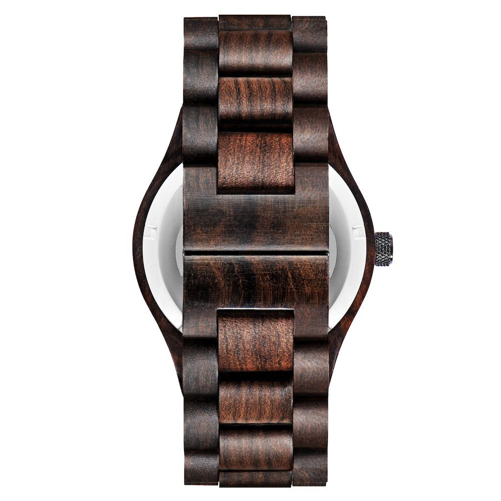 Atlas - Luxury Automatic Black Sandalwood Watch, Goodies N Stuff
