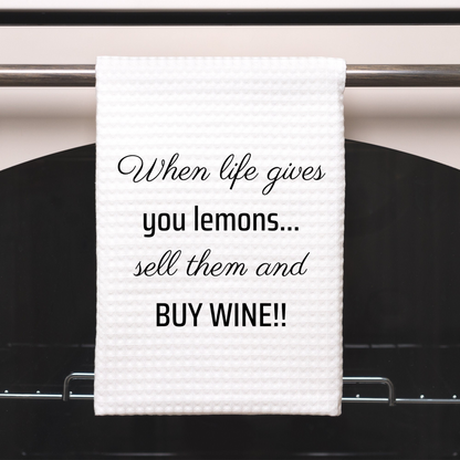 Buy Wine Funny Kitchen Towel Sayings | Farmhouse Sarcastic Dish Towel with Quote | Gift for Wine Lover or Cook, Goodies N Stuff