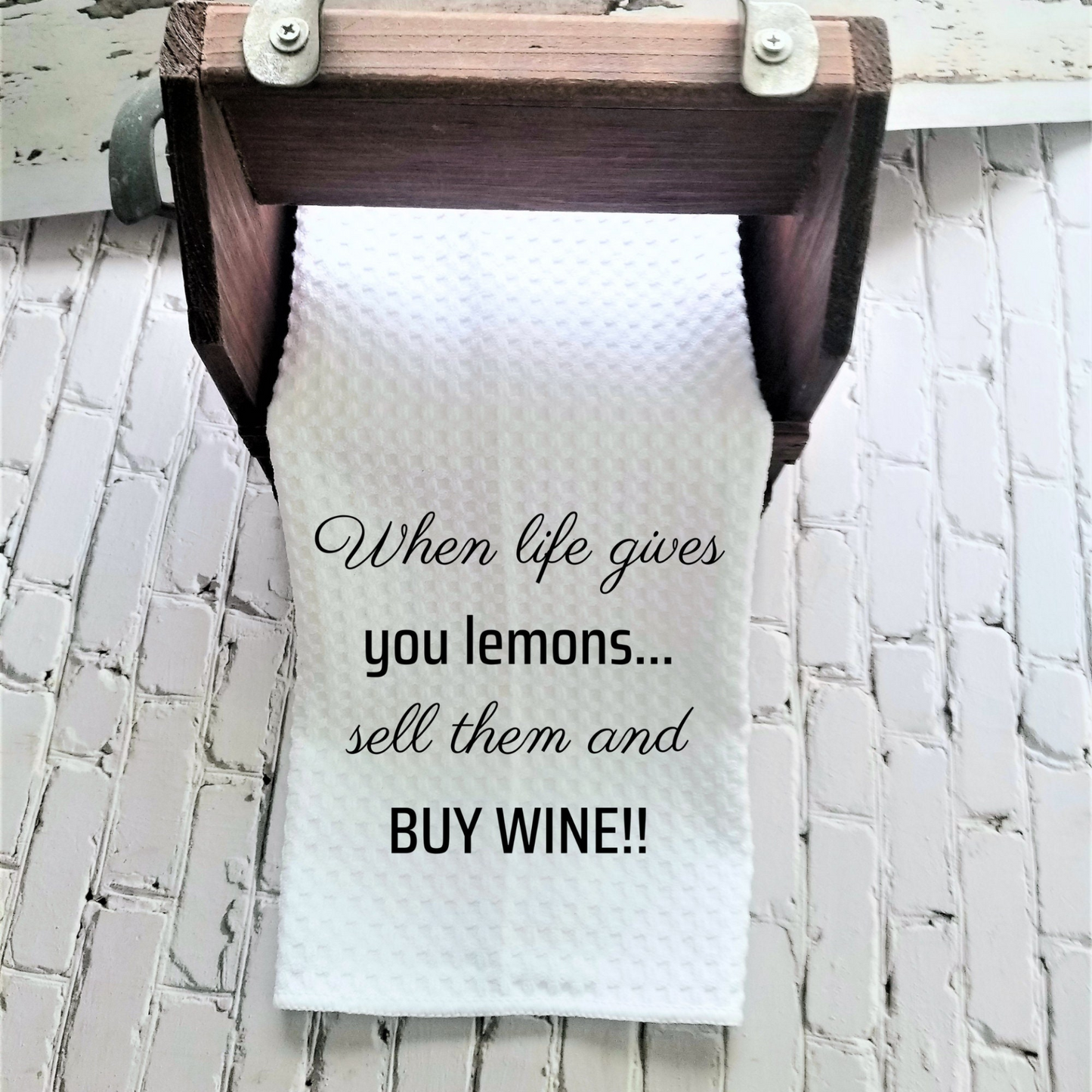 Buy Wine Funny Kitchen Towel Sayings | Farmhouse Sarcastic Dish Towel with Quote | Gift for Wine Lover or Cook, Goodies N Stuff