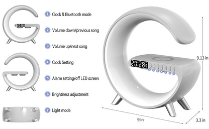 Bluetooth Speaker Wireless Charger Lamp, Goodies N Stuff