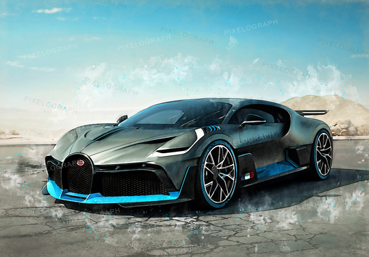 Bugatti Print, Divo - Bugatti Art, Bugatti Poster, Bugatti Sketch Art, Bugatti Print, Bugatti Watercolor, Divo, Bugatti Divo Print, Divo art, Goodies N Stuff