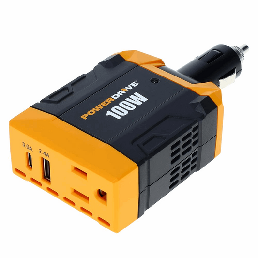 100W Inverter DC 12v to 110v AC Converter Car Plug Adapter with USB PWD100D, Goodies N Stuff