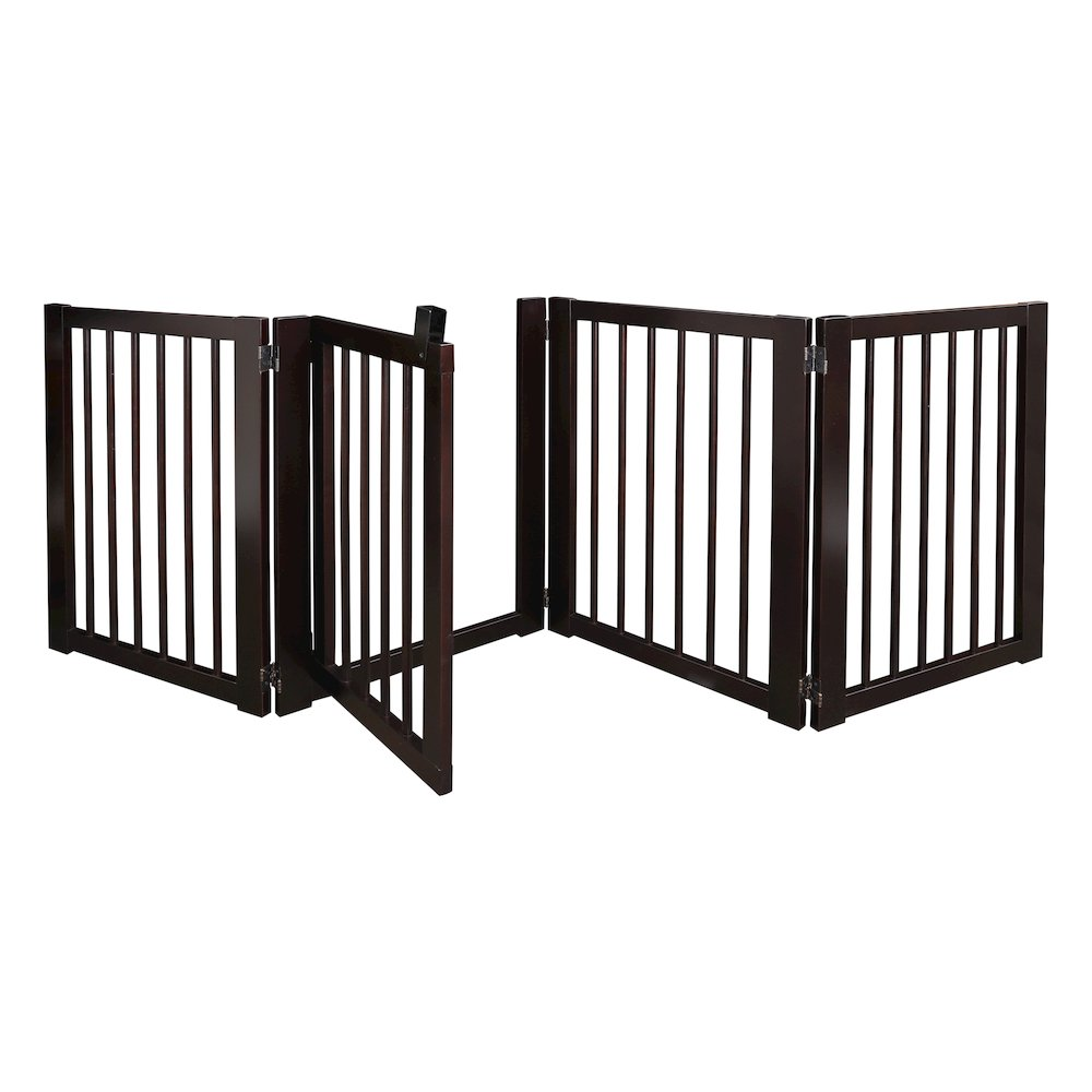 American Trails Free Standing Pet Gate with Door-Espresso, Goodies N Stuff