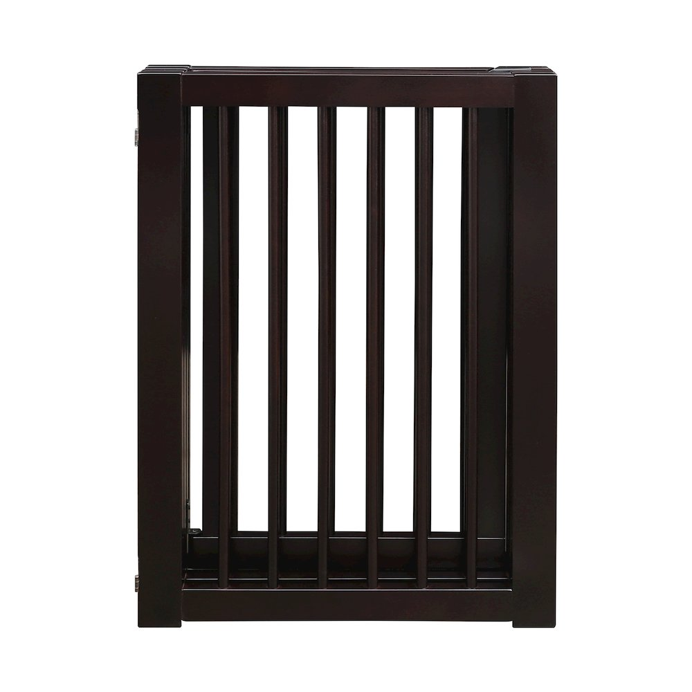 American Trails Free Standing Pet Gate with Door-Espresso, Goodies N Stuff