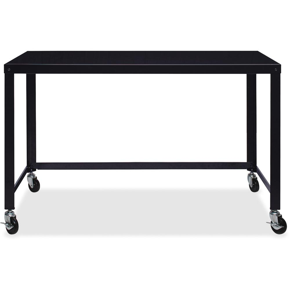 Lorell SOHO Personal Mobile Desk - Rectangle Top - 48" Table Top Width x 23" Table Top Depth - 29.50" HeightAssembly Required - Black - 1 Each, Goodies N Stuff