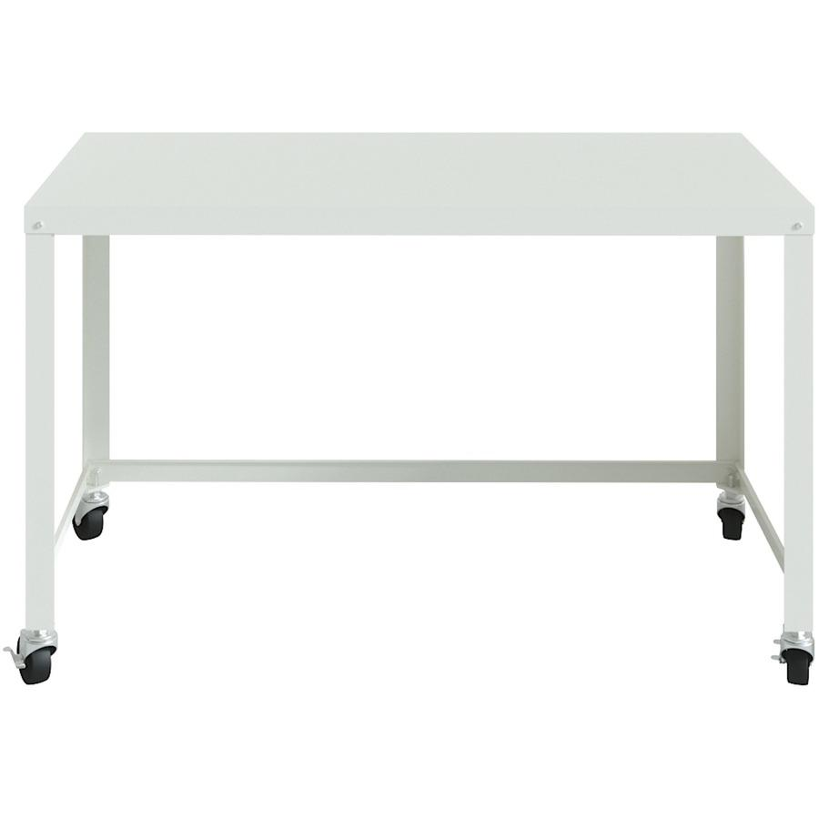 Lorell SOHO Personal Mobile Desk - Rectangle Top - 48" Table Top Width x 23" Table Top Depth - 29.50" HeightAssembly Required - White - 1 Each, Goodies N Stuff