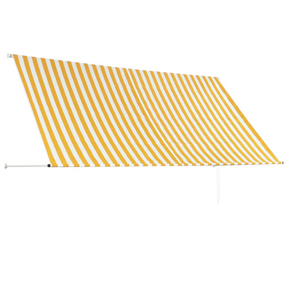 vidaXL Retractable Awning 118.1"x59.1" Yellow and White, Goodies N Stuff