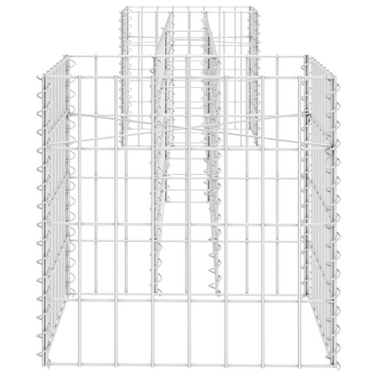 vidaXL H-Shaped Gabion Planter Steel Wire 102.4"x15.7"x15.7", Goodies N Stuff