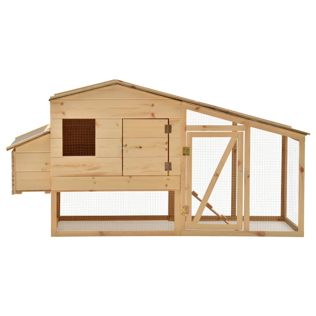 vidaXL Chicken Cage Solid Pine Wood 70.1"x26.4"x36.2", Goodies N Stuff