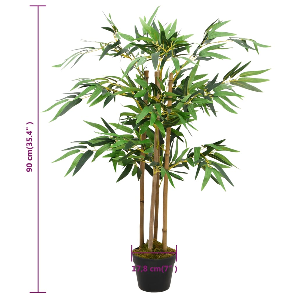 vidaXL Artificial Bamboo Plant Twiggy with Pot 35.4", Goodies N Stuff