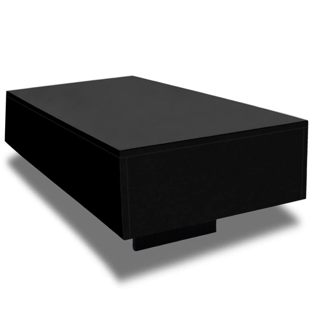 vidaXL Coffee Table High Gloss Black, Goodies N Stuff