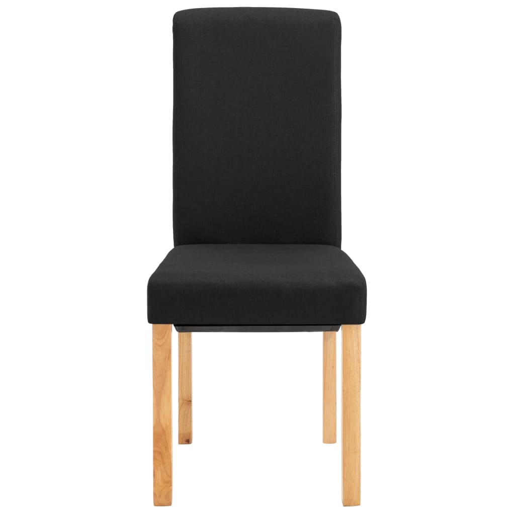 vidaXL Dining Chairs 4 pcs Black Fabric