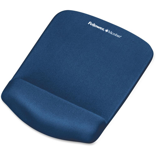 Fellowes PlushTouch&trade; Mouse Pad Wrist Rest with Microban&reg; - Blue - 1" x 7.25" x 9.38" Dimension - Blue - Polyurethane - Tear Resistant, Wear Resistant, Skid Proof - 1 Pack, Goodies N Stuff