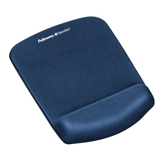 Fellowes PlushTouch&trade; Mouse Pad Wrist Rest with Microban&reg; - Blue - 1" x 7.25" x 9.38" Dimension - Blue - Polyurethane - Tear Resistant, Wear Resistant, Skid Proof - 1 Pack, Goodies N Stuff