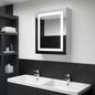 vidaXL LED Bathroom Mirror Cabinet 19.7"x5.1"x27.6"