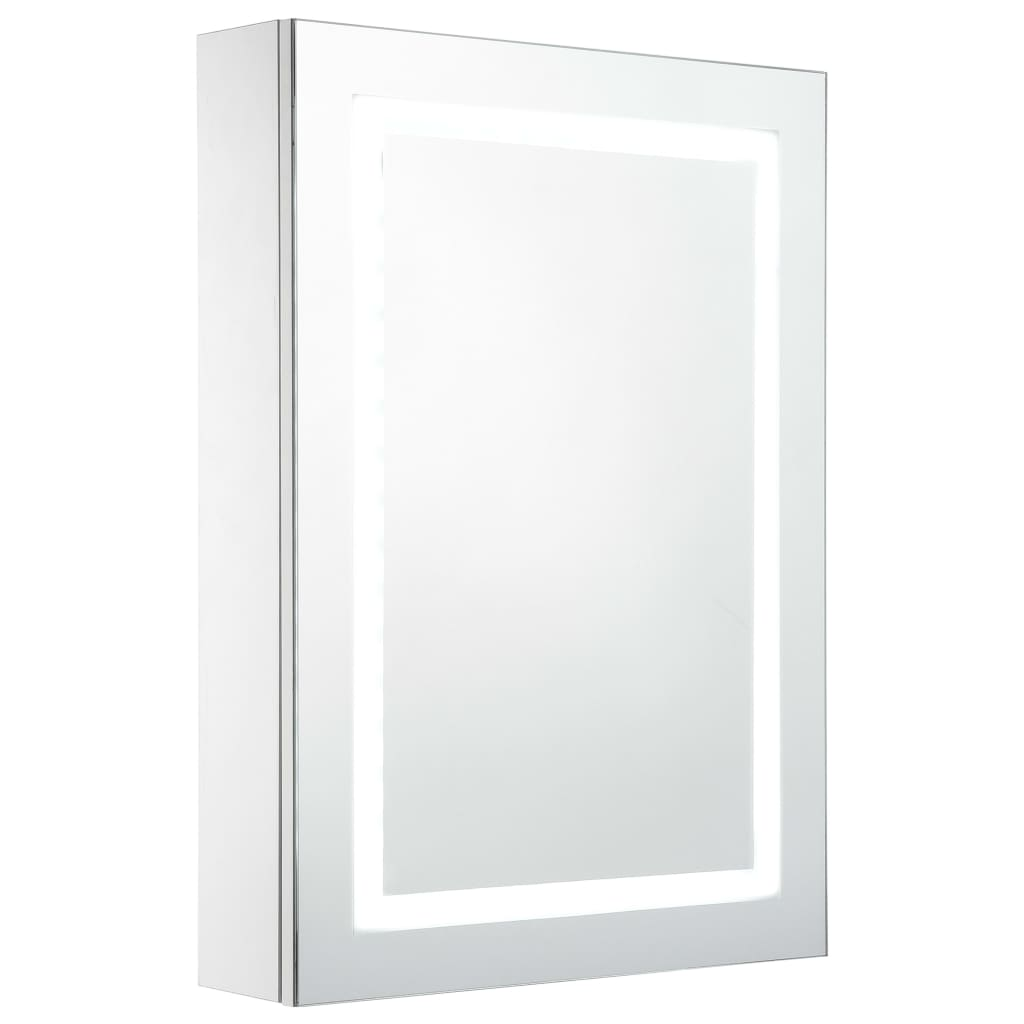 vidaXL LED Bathroom Mirror Cabinet 19.7"x5.1"x27.6"