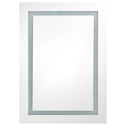 vidaXL LED Bathroom Mirror Cabinet 19.7"x5.1"x27.6"